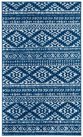 Safavieh Alfombra bohemio de polipropileno azul/blanco, 122 x 183 cm