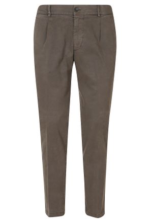 Be Able Dark Brown 1 Pinces Riccardo Wool-Blend Tailored Pants