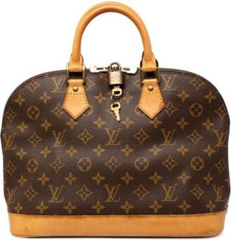Louis Vuitton Pre-owned Alma PM - Dames - Vintage Handtas - Bruin - ONE Size - Leer - Vintage