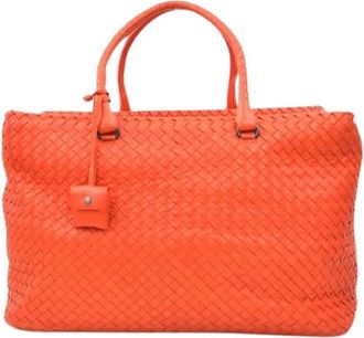 Bottega Veneta Pre-owned Vintage Tote Bag - Dames - Vintage Shopper - Oranje - ONE Size - Leer - Vintage