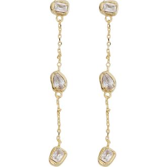 Panacea Crystal Linear Drop Earrings in Gold at Nordstrom
