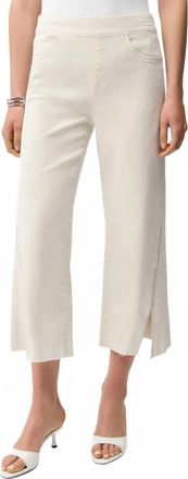 Joseph Ribkoff Embellished Side Slit Culotte Jeans In Birch