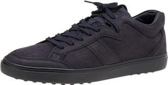 Tod's Tods Midnight Blue Leather Low Top Sneakers