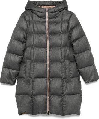 PESERICO Cappotto trapuntato con cappuccio - Grigio