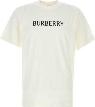 Burberry White Cotton T Shirt