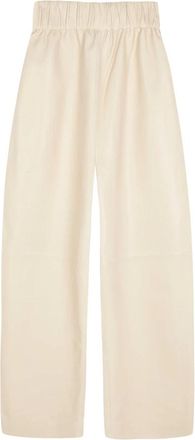 Cortana Broeken - Dames - Leren Broeken - Beige - M - Leer - Broeken