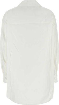 Valentino Garavani Womens White Cotton Blend Oversize Jacket Bianco Exterior: Nylon Giubbini