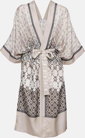 Brunello Cucinelli Printed silk robe