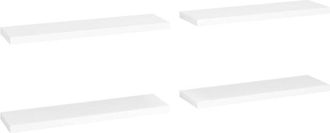 vidaXL Floating Wall Shelves 4 pcs White 90x23.5x3.8 cm mdf Vidaxl