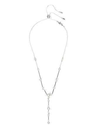 Swarovski Constella Y necklace - women - Swarovski Zirconia/Rhodium Plated Metal/Crystal/Swarovski Crystal Pearl - One Size - Silver
