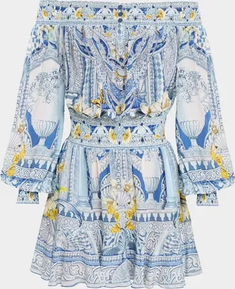 Camilla De Nada Granda Off-Shoulder Mini Dress
