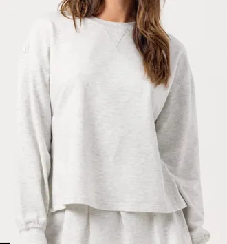 Sundays Oakley Crew Pullover In Light Grey