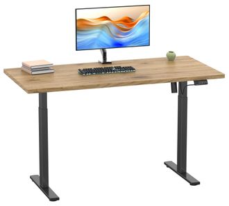 ebuy24 Ebuy24 - Escritorio Ajustable De Altura Vcm Estrecha 71-120 Cm Altura El&eacute;ctrica Ajustable Dimensiones De Ordenador 110x50 Mesa De Oficina Lona (negro 