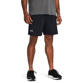 Under Armour Laufshorts UNDER ARMOUR UA LAUNCH 7 SHORTS, Herren, Gr. 4XL, N-Gr, schwarz (schwarz, schwarz, reflective), Web, Obermaterial: 100% Polyester, Hosen La