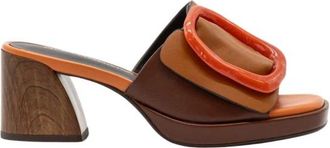 Noa Harmon Heeled Mules - Dames - Muiltjes - Bruin - 40 EU - Schoenen