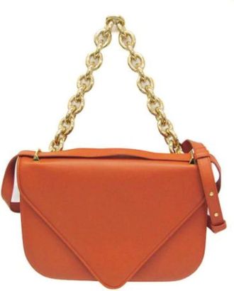 Bottega Veneta Tweedehands leren handtassen - Dames - Vintage Handtas - Oranje - ONE Size - Leer - Vintage