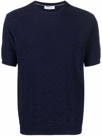 Manuel Ritz floral-print cotton T-shirt - Blue