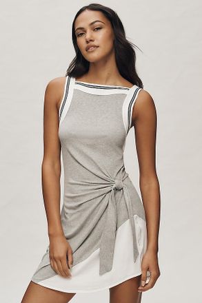 Anthropologie Daily Practice Overload Tie-Waist Mini Dress