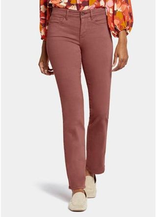 NYDJ Marilyn Straight Jeans Oranjebruin Gekleurde Denim | Ginger