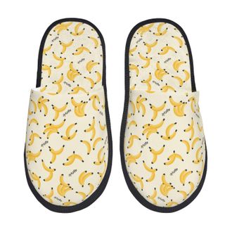 Generic Banana Women Men House Slippers Soft House Shoes Slip On Sliders For Bedroom Indoor Outdoor L