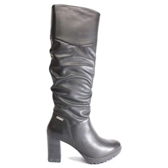 Pikolinos Connelly Leather Womens Calf Length Boots - Black - Size:UK 4-4.5