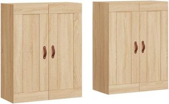 vidaXL Vidaxl - Armarios de pared 2 uds madera de ingeniería roble Sonoma