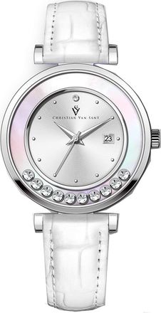 Christian Van Sant Womens Bria Silver Dial Watch