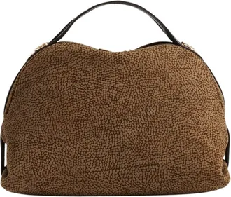 Borbonese Sexy S Textured Suede Leather Shoulder Bag