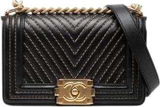 Chanel Pre-owned Boy Flap Bag - Dames - Vintage Schoudertas - Zwart - ONE Size - Leer - Vintage