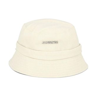 Jacquemus Le Bob Gadjo Bucket Hat - unisex - Accessoires - Wit - Maat: 60 CM Katoen