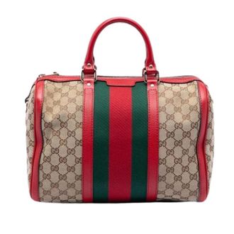 Gucci Pre-owned Handbags, female, Multicolor, Size: ONE SIZE Pre-owned Canvas Satchel