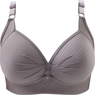 Generic Womens Everyday Bras Non-Wired Full Cup Bras Push up Bra for Ladies UK Plus Size Bralette Wireless Bralet Comfortable Breathable Brassiere 36D-50E Rec