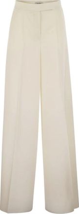 Max Mara Dames, Broeken, Wit, Maat: S