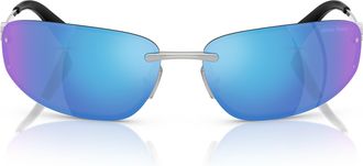 Miu Miu 0mu A50s Rimless Silver Sunglasses