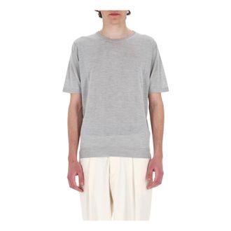 Roberto Collina T-shirt in pura seta - male - Roberto Collina - T-Shirts - Gray - 2XL - Tops