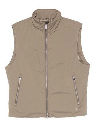 BOSS Gilet smanicato con zip - Marrone