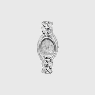Diesel Vani-D pav&eacute; stainless steel watch - Timeframes - Woman - Silver