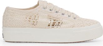 Superga 2740 Platform Crochet Sneakers in Beige Raw Braid Avorio at Nordstrom, Size 38.5