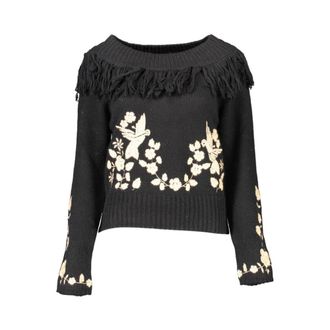 Blugirl Wollen Trui - Dames - Ronde hals truien - Grijs - XL - Wol - Truien & Vesten