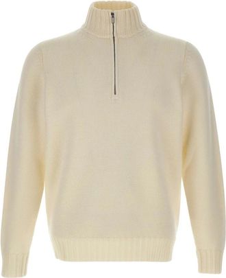 FILIPPO DE LAURENTIIS Coltrui - Heren - V-hals truien - Wit - 2XL - Wol - Truien & Vesten