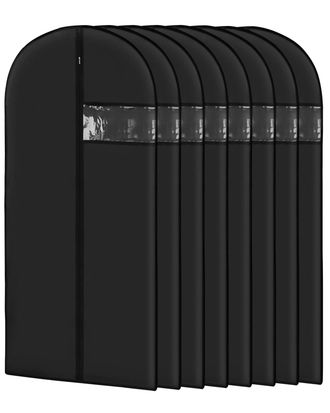 OEM Juego De 8 Bolsas Para Ropa Lavables De Color Negro (60 X 120 Cm) Para Colgar Ropa, Guardarla En El Armario O Durante Los Viajes, Con Ventana Transpar