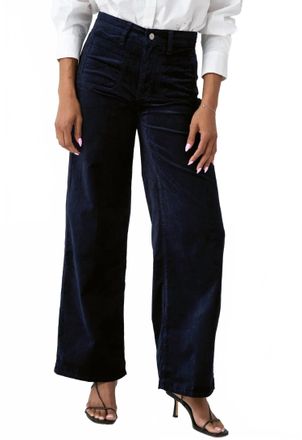 Frame Denim Le Slim Palazzo Modernist Pocket Pants In Navy