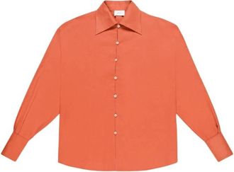 Bally Long-Sleeved Relaxed Linen-Blend Shirt, Brand Size 38 ( US Size 2 )
