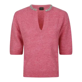 Pinko Pinko, Truien & Vesten, Dames, Roze, L, Innsbruck V-hals Trui