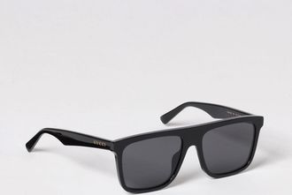 Gucci Occhiali da sole rettangolari in acetato riciclato con logo