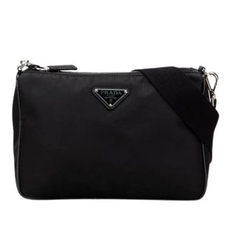 Prada Pre-owned Cross Body Bags, female, Black, Size: ONE SIZE Pre-owned Crossbody Bag