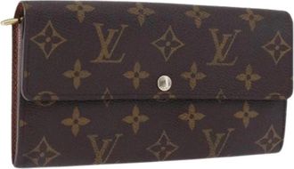 Louis Vuitton Pre-owned Sarah Long Wallet - Dames - Vintage Accessoires - Bruin - ONE Size - Leer - Vintage