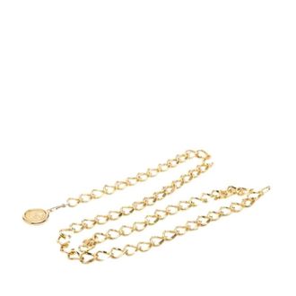 Chanel Pre-owned Belts, female, Yellow, Size: ONE SIZE Pre-owned Medallion Chain-Link Belt