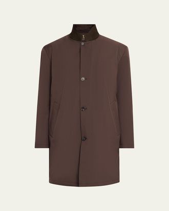 Loro Piana Mens Sebring Single-Breasted Overcoat