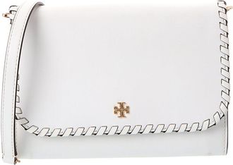 Tory Burch Emerson Whipstitch Leather Wallet On Chain